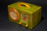 Rare Motorola 50XC Radio ’Circle-Grill’ - Marbleized Green + Yellow Catalin